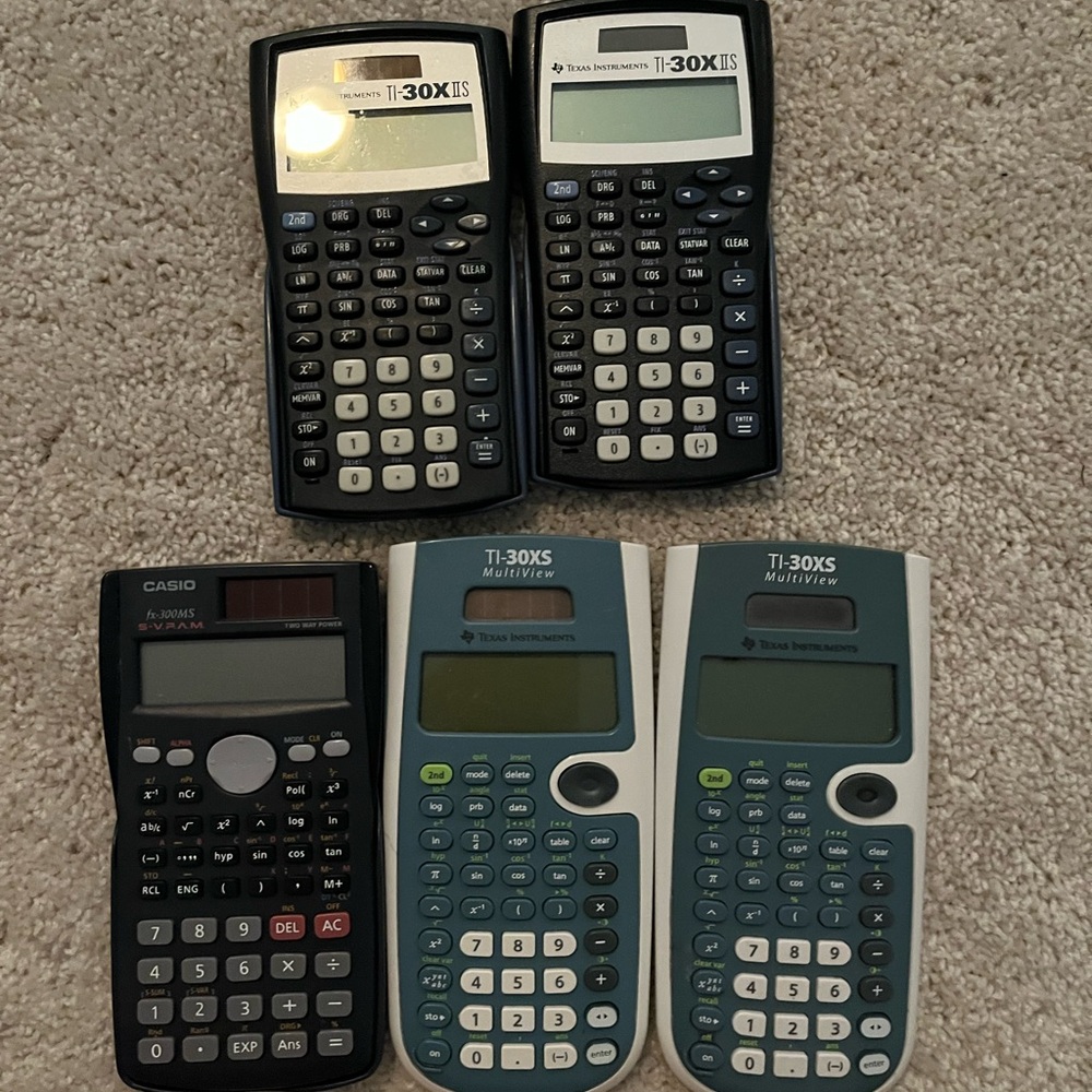 Texas Instruments and Casio Scientific Calculators
